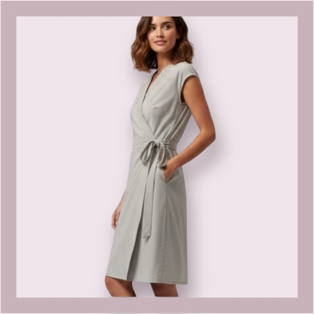 Athleta Striped Newport Wrap Dress